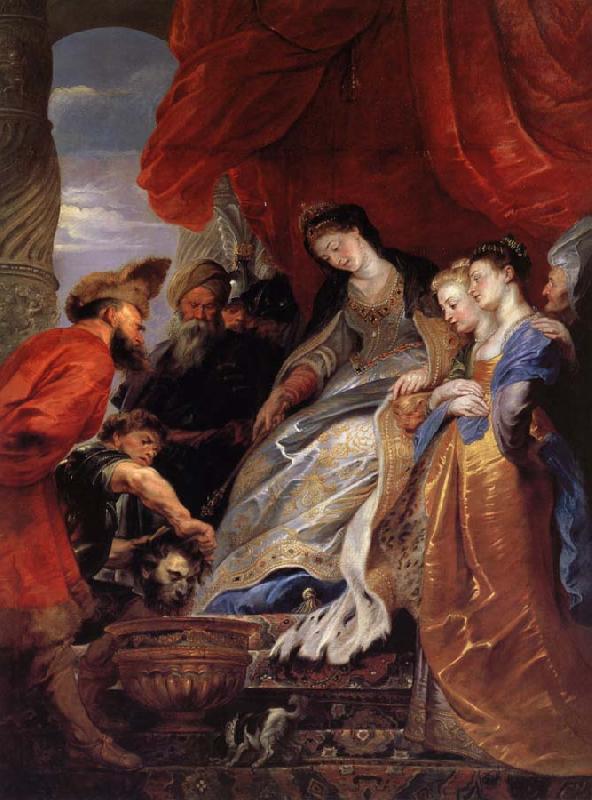 Peter Paul Rubens Thomyris,Rene des Scythes fait plonger la tete de Cyrus dans un vase rempli de sang oil painting image